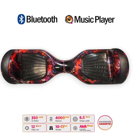 Elektrikli Kaykay Scooter Akıllı Denge Hoverboard + HoverKart + Çanta FULL LEDLİ EXTREM PAKET D15