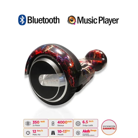 Elektrikli Kaykay Scooter Akıllı Denge Hoverboard + HoverKart + Çanta FULL LEDLİ EXTREM PAKET D15