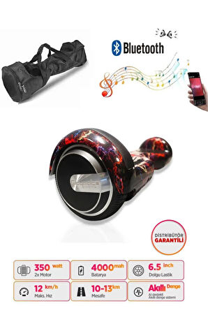 Elektrikli Kaykay Scooter Akıllı Denge Hoverboard + HoverKart + Çanta FULL LEDLİ EXTREM PAKET D15