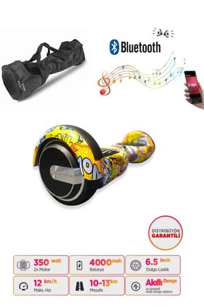 Citymate Elektrikli Kaykay Akıllı Denge Hoverboard + HoverKart + Çanta FULL LEDLİ EXTREM PAKET D25