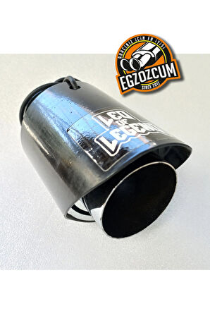 Ledli içi parlak krom tekli egzoz ucu BEYAZ led