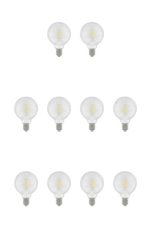 Led Lamp 4W 220V E27 G95 Rustik LED Ampul 10'lu Paket