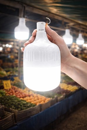 ŞARJLI AMPUL 40 W 4000 LÜMEN 3 FONKSİYONLU