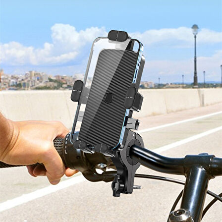 Motosiklet,Bisiklet,Scooter Telefon Tutucu Gidon Montajlıdır 
