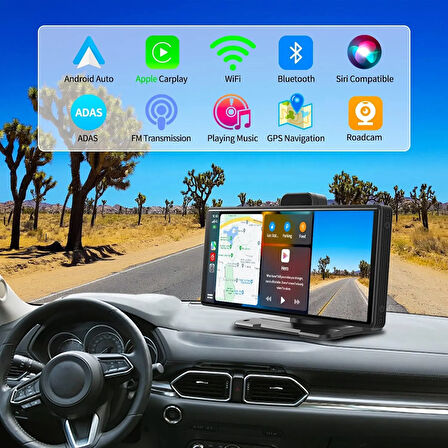 4K 10.2 inç Carplay Android Auto Uyumlu Çift Kameralı Araç Multimedya Ekran