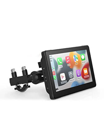 7'' CarPlay Motosiklet Gidon için Su Geçirmez Navigasyon Akıllı Ekran İOS ve Android Uyumlu