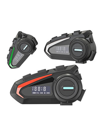 K20 BT5.3 Dijital Ekranlı Fm Radyolu İntercom 5.1 Ses Kalitesi Kask Motosiklet Interkom