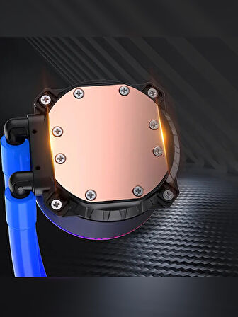 240 PRO White ARGB Intel-AMD Uyumlu Siyah Sıvı Soğutucu ARGB Dijital Isı Göstergeli