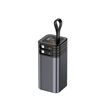 20.000 mAh Powerbank 65W Hızlı Şarj Destekli Dijital Ekran Göstergeli Fenerli
