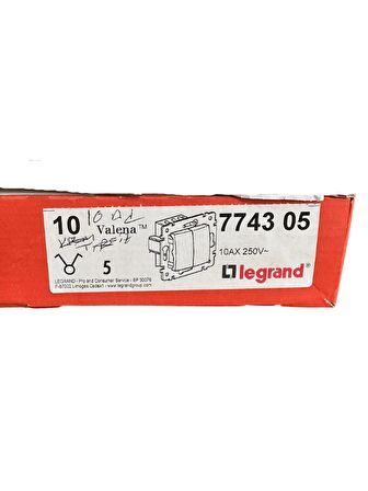 Legrand Valena 774305 Komütatör Krem (Bej) (Çerçeve Dahil)