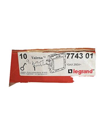 Legrand Valena 774301 Anahtar Krem (Bej) (Çerçeve Dahil) 