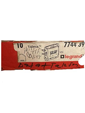 Legrand Valena 774439 RJ11 Telefon Girişi 2'li Beyaz (Çerçeve Dahil)