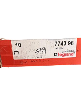 Legrand Valena 774398 Topraklı Priz Krem (Bej) (Çerçeve Dahil)