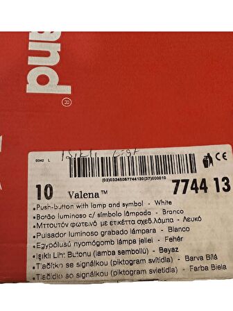 Legrand Valena 774413 Işıklı Liht Butonu (Lamba Sembollü) Beyaz (Çerçeve Dahil) (3 Adet)