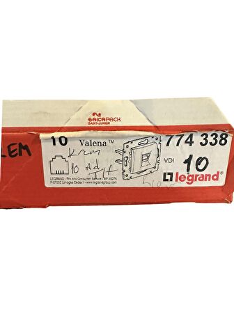 Legrand Valena 774338 RJ11 Telefon Girişi Tekli Krem (Bej) (Çerçeve Dahil) (3 Adet)