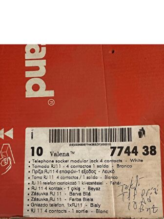 Legrand Valena 774438-V2 RJ11 Tekli Telefon Prizi Beyaz (Çerçeve Dahil)