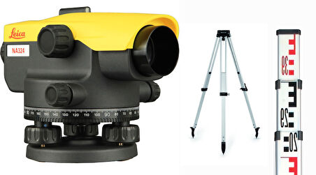 Leica NA320 Optik Nivo Set +RTM01 Tripod+ RMM 05 Mira