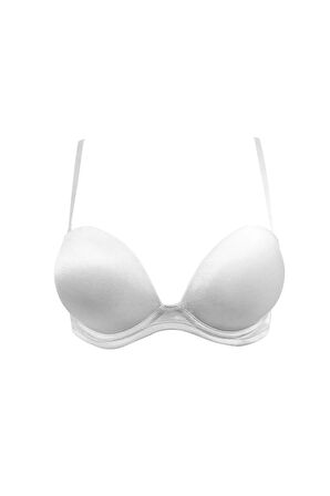 Kadın Sihirli Çift Dolgulu Straplez Sütyen Ten