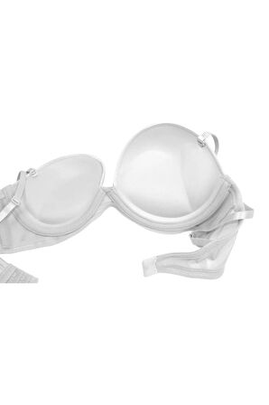 Kadın Sihirli Çift Dolgulu Straplez Sütyen Ten