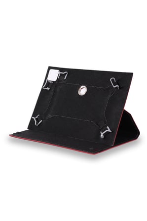 Velvoria Everest EVERPAD DC-1100 10.1" Tablet Uyumlu Standlı Üniversal Kapaklı Kırmızı Tablet Kılıfı