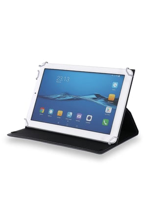 Velvoria Hometech HT 10MT - 10.1" Tablet Uyumlu Standlı Üniversal Kapaklı Siyah Tablet Kılıfı