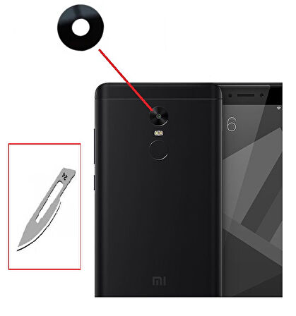 Tkgz Xiaomi Redmi NOTE 4 Arka Kamera CAM Lensi + Bistüri Ucu