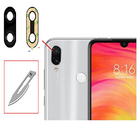 Tkgz Xiaomi Redmi NOTE 7 Arka Kamera CAM Lensi + Bistüri Ucu