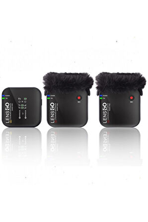 348C Siyah 1V2 Kablosuz İkili Mikrofon Seti