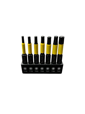 Torx Bits Set 7 Parça S2 Kalite 50 mm