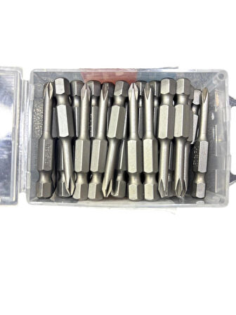 Leo Ph0 50MM ¼’’ S2 Kalite Mıknatıslı Bits Yıldız UÇ ( 30 Adet)