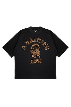 Unisex Oversize A BATHING APE LEOPAR Baskılı Boxy Fit Kalın Kumaşlı (240gsm) T-shirt