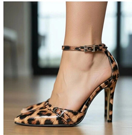 LEOPAR TREND MODEL KADIN TOPUKLU AYAKKABI