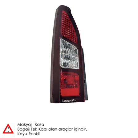 Leoparts Partner Tepee Stop Lambası Sol (Koyu Renk / Duysuz) 2008-2015 9677205180