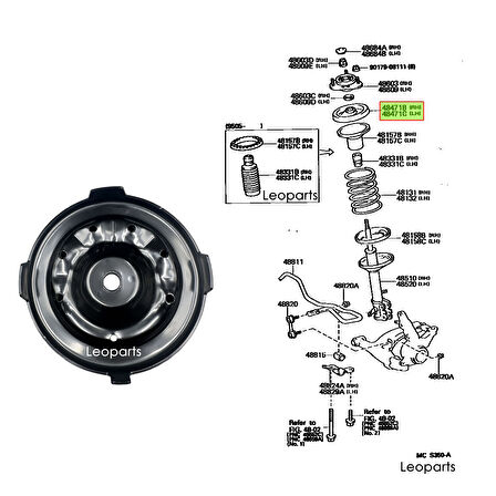 LEOPARTS Corolla AE101 1992-1997 / AE111 1998-2001 Ön Amortisör Get Takozu 4804401020