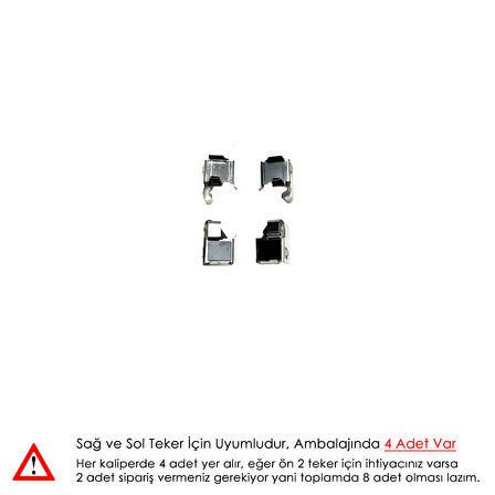 LEOPARTS Toyota Carina-E Ön Fren Balata Sacı 1992-1997 47717-33020