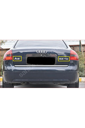 Audi A6 ve 2.5 TDI Krom Bagaj Yazısı Seti 2'li Paket