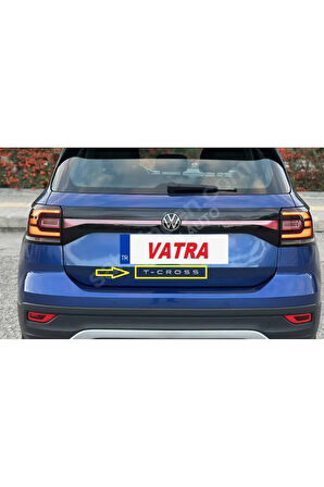 T-Cross 1.0 TSI R-Line Uyumlu T-Cross Krom Bagaj Yazısı 3M 3D ABS