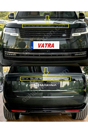 Range Rover 4.4 V8 2024 Uyumlu Range Rover Siyah Kaput ve Bagaj Yazısı