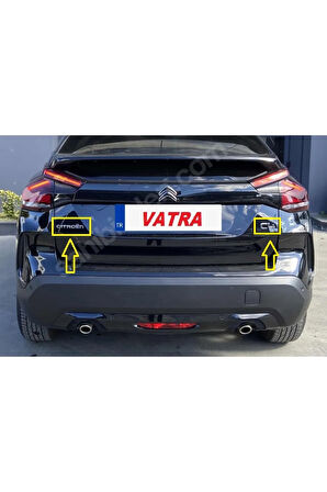 C4 1.2 Feel 2021-2024 Uyumlu Citroen ve C4 Krom Bagaj Yazısı 3M 3D ABS