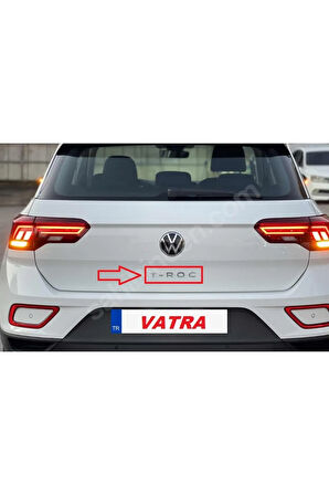 T-Roc 1.5 TSI R Line Uyumlu T-Roc Krom Bagaj Yazısı 3M 3D ABS