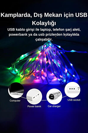 10 Metre Ses Duyarlı Led, Telefon Ve Kumanda Kontrollü, 210 Fonksiyonlu Led Işık