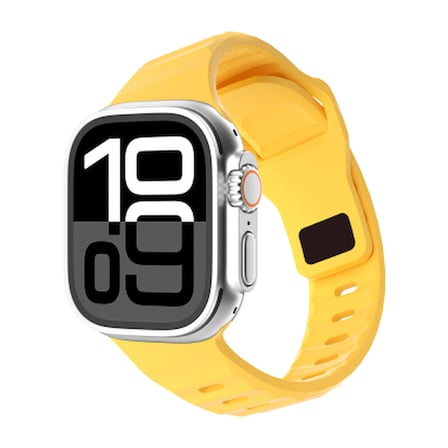 Apple Watch 10 46mm Zore KRD-160 Silikon Kordon Strap Kayış Apple Watch 10 46mm, Akıllı Saat ve Aksesuarları Zore - Sarı