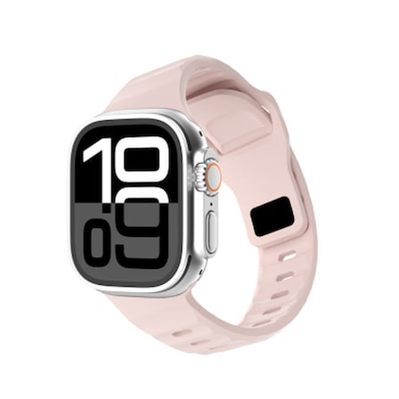 Apple Watch 10 46mm Zore KRD-160 Silikon Kordon Strap Kayış Apple Watch 10 46mm, Akıllı Saat ve Aksesuarları Zore - Açık Pembe