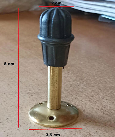 Aydemir Kapı Stoperi 8 cm Gold Metal Kapı Tamponu 3 Adet