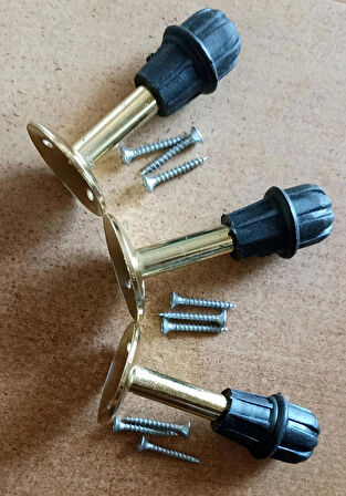 Aydemir Kapı Stoperi 8 cm Gold Metal Kapı Tamponu 3 Adet