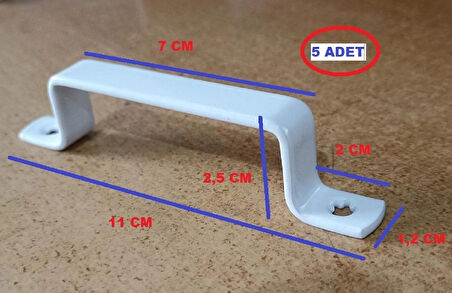 AYDEMİR DEMİR DOĞRAMA KULBU KÜÇÜK BEYAZ 5 ADET