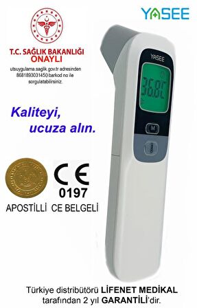 Yasee FT-100B Temassız Alından + Kulaktan Ateş Ölçer