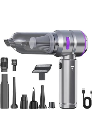 Lf-6122 4'ü 1 Arada Çantalı Araç İçi Süpürge El Süpürgesi 16000PA Güçlü Çekim Fırçasız Motor