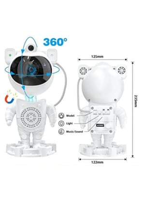 ASTRONOT BLUETOOTH HOPARLÖR GECE LAMBASI YILDIZ TAVAN IŞIĞI PROJEKSİYON FM RADYOLU