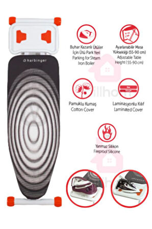 Harbinger Mm-127 Powerboard Ütü Masası Alüminyum Kurutmalık Set